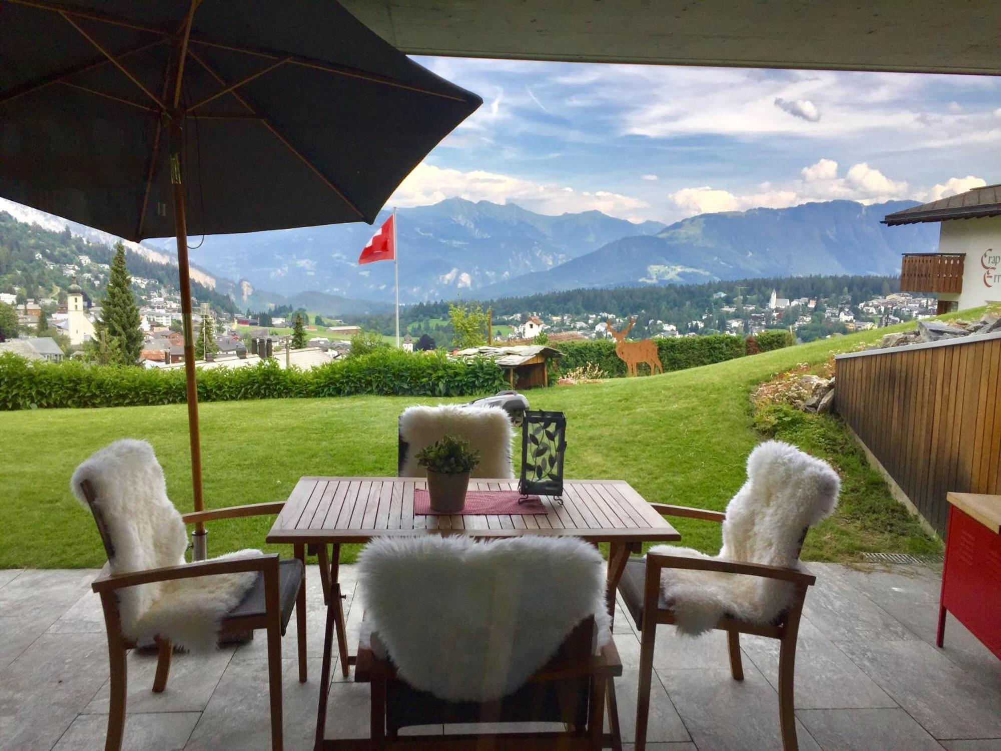 Casa Admisa, Spektakulaere Aussicht, Ski In And Out, Hochwertige Einrichtung, Valserstein Und Eiche Flims Ngoại thất bức ảnh