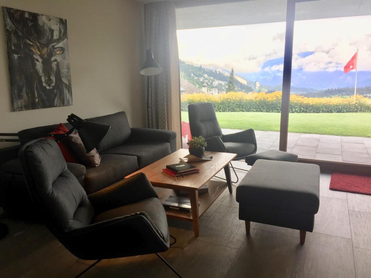 Casa Admisa, Spektakulaere Aussicht, Ski In And Out, Hochwertige Einrichtung, Valserstein Und Eiche Flims Ngoại thất bức ảnh