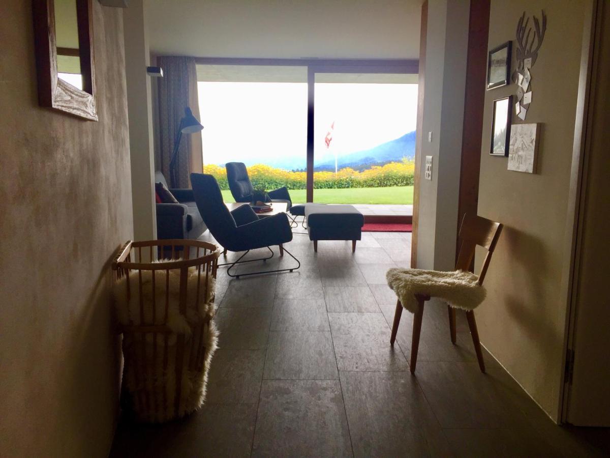 Casa Admisa, Spektakulaere Aussicht, Ski In And Out, Hochwertige Einrichtung, Valserstein Und Eiche Flims Ngoại thất bức ảnh